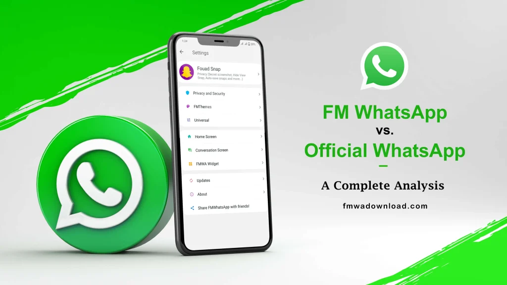 fm whatsapp vs official download